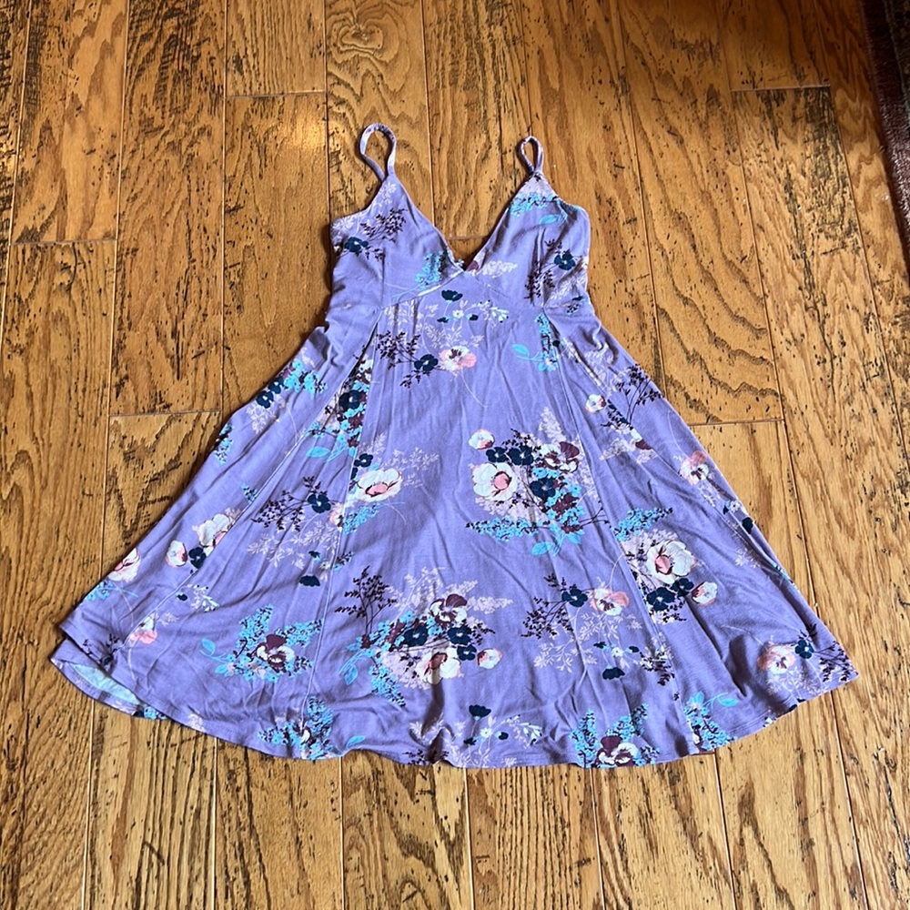 Junior Womens Adjustable Tank Top Mini Dress, Size Medium